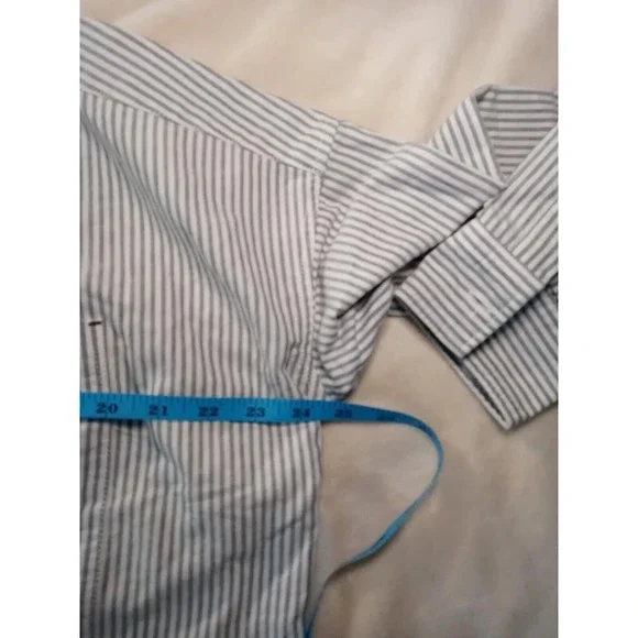 NWT Everlane Gray & White Oxford Shirt Dress Belted Organic Cotton Size XS - Picture 12 of 16
